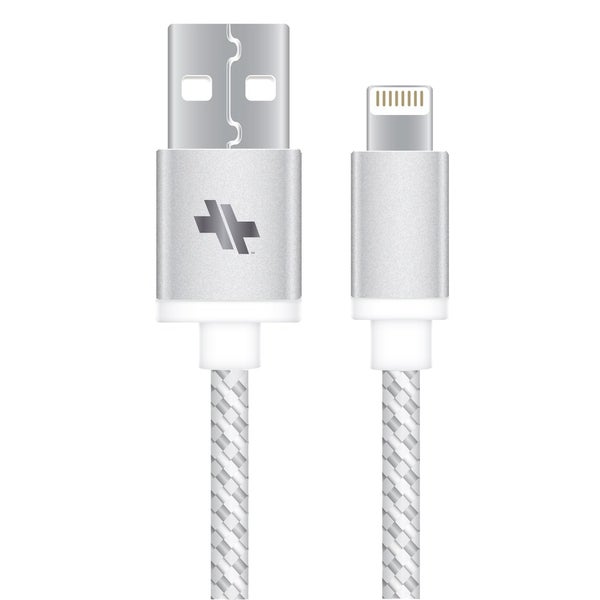 Swiss Mobility Alloy Series Sync/Charge Rugged Cable (6 ft.) for Lightning Devices - Silver