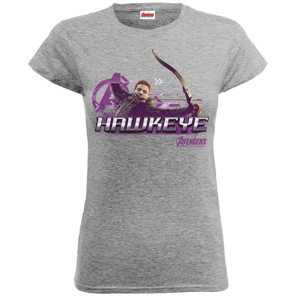 Marvel Women's Avengers Age of Ultron Hawkeye Logo T-Shirt - Heather Grey