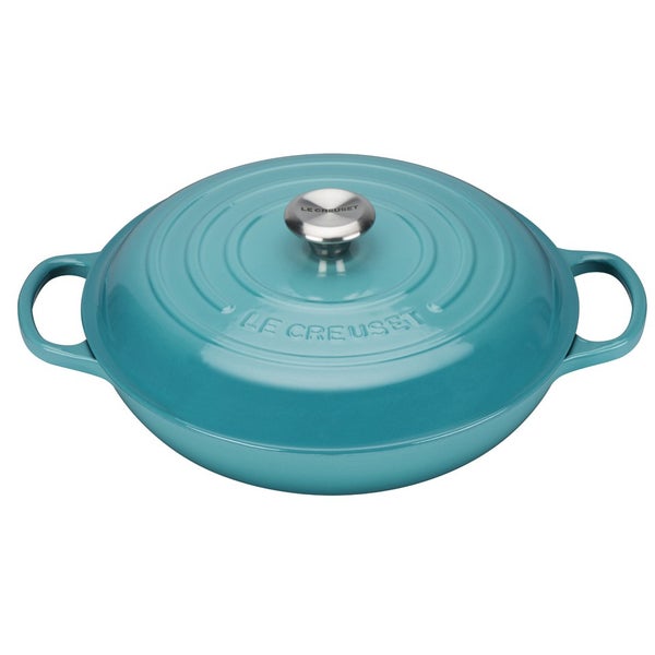 Le Creuset Signature Cast Iron Shallow Casserole Dish - 30cm - Teal