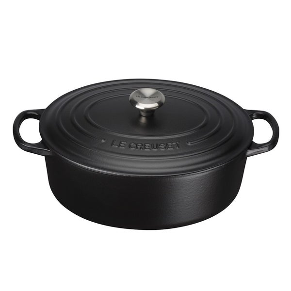 Le Creuset Signature Cast Iron Oval Casserole Dish - 27cm - Satin Black