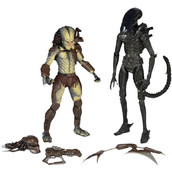 NECA Alien Vs Predator 7 Inch 2-Pack Action Figue With Mini Comic