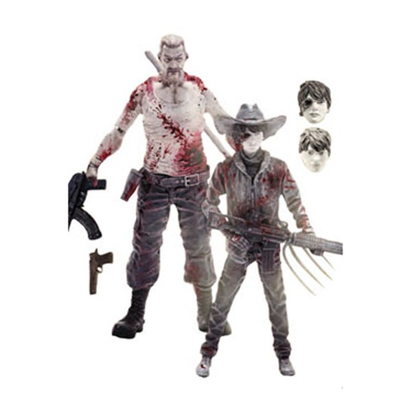 2 Figurines Abraham Ford & Carl Grimes The Walking Dead
