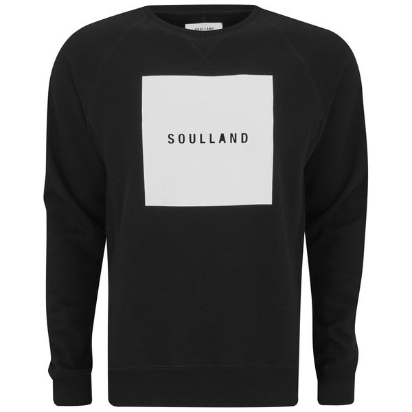Soulland Men's Beardsley Square Logo Sweatshirt - Black