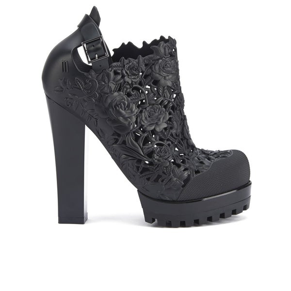 Alexandre Herchcovitch for Melissa Women's Flower Heeled Shoe Boots - Black