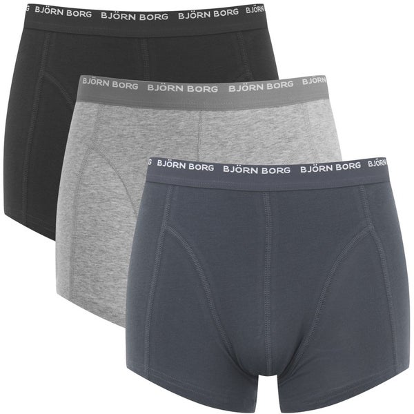 Bjorn Borg Men's Triple Pack Boxer Shorts - Ombre Blue