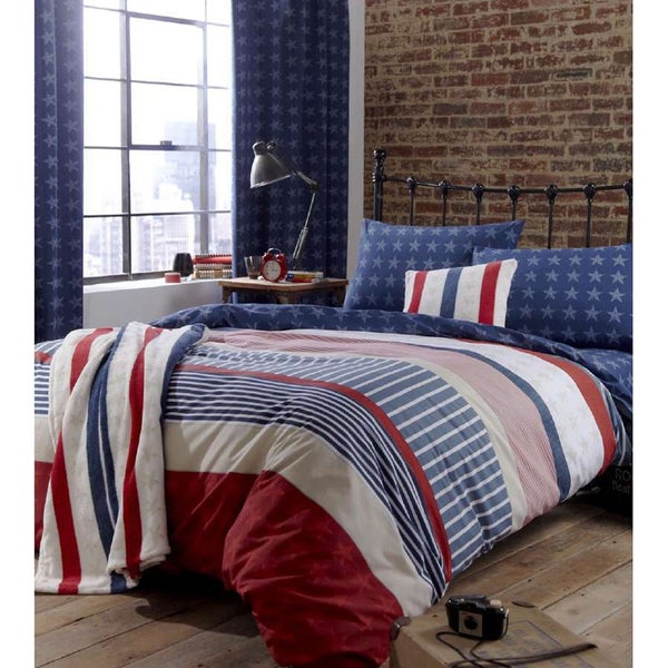 Catherine Lansfield Stars and Stripes Fitted Sheet - Multi