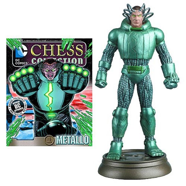 DC Comics Metallo Black Pawn Chess Piece with Collector Magazine