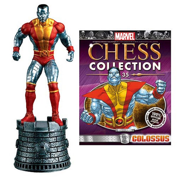 Marvel X-Men Colossus White Rook Chess Piece with Collector Magazine