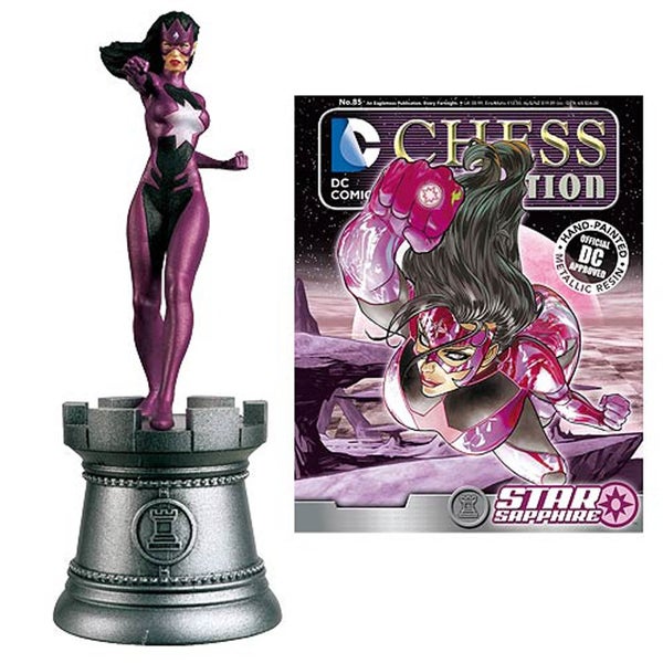 DC Comics Star Sapphire White Rook Chess Piece with Collector Magazine