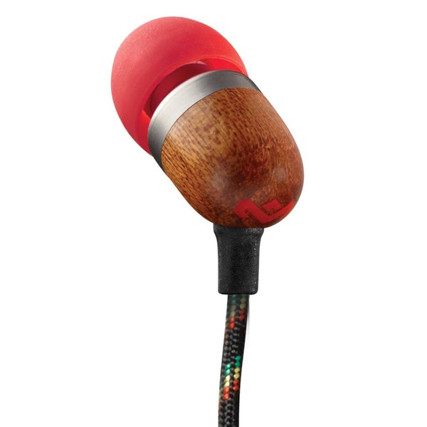 The House of Marley Smile Jamaica Earphones (Includes In-Line 1 Button Mic) - Fire