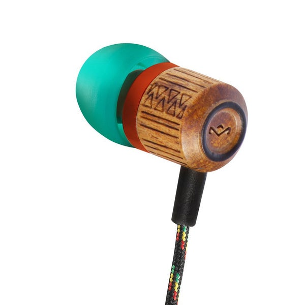 The House of Marley Chant Earphones (Includes In-Line 1 Button Mic) - Rasta