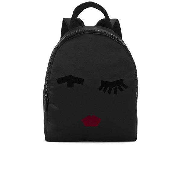 Lulu Guinness Women's Taped Face Backpack - Black