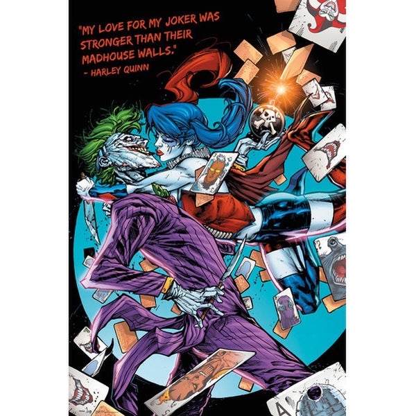 DC Comics Harley Quinn Kiss - 24 x 36 Inches Maxi Poster