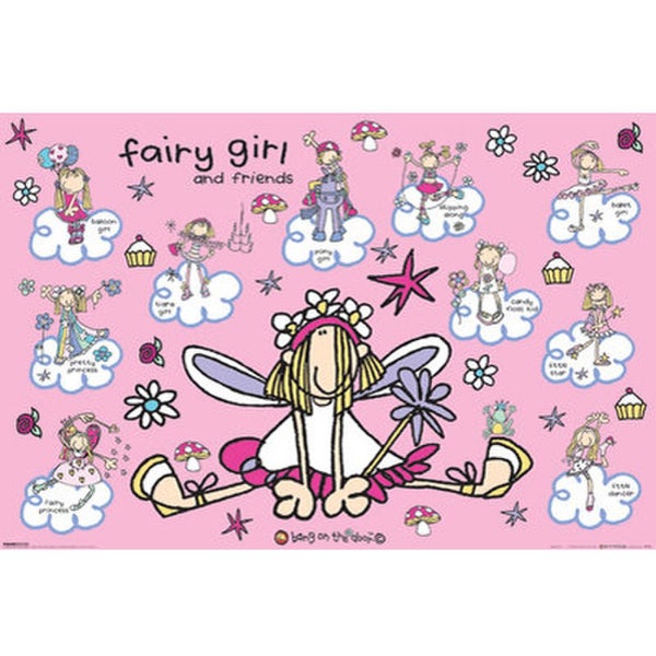 Bang on the Door Fairy Girl & Friends - 24 x 36 Inches Maxi Poster