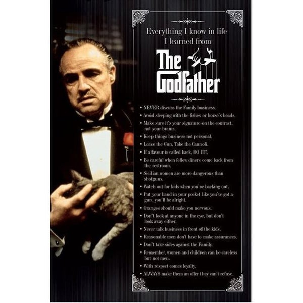 The Godfather Everything I Know - 24 x 36 Inches Maxi Poster