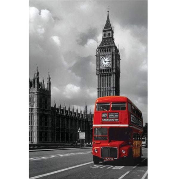 London Red Bus - 24 x 36 Inches Maxi Poster