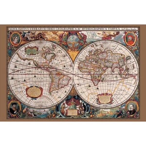 World Map 17th Century - 24 x 36 Inches Maxi Poster