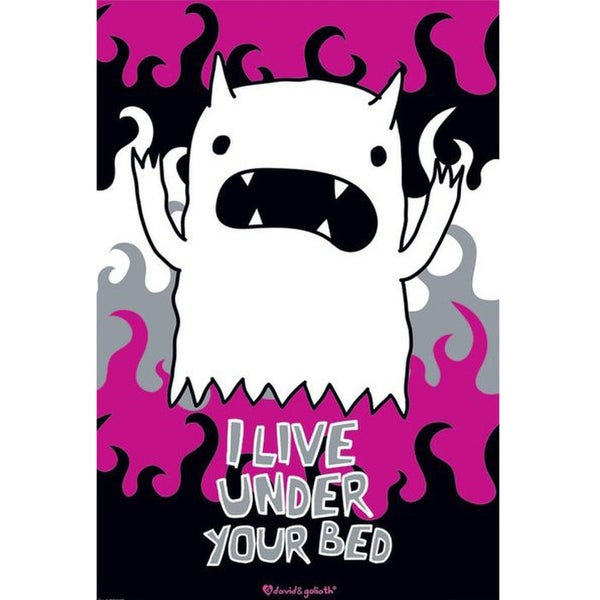 David & Goliath Monster Mash I Live Under Beds - 24 x 36 Inches Maxi Poster