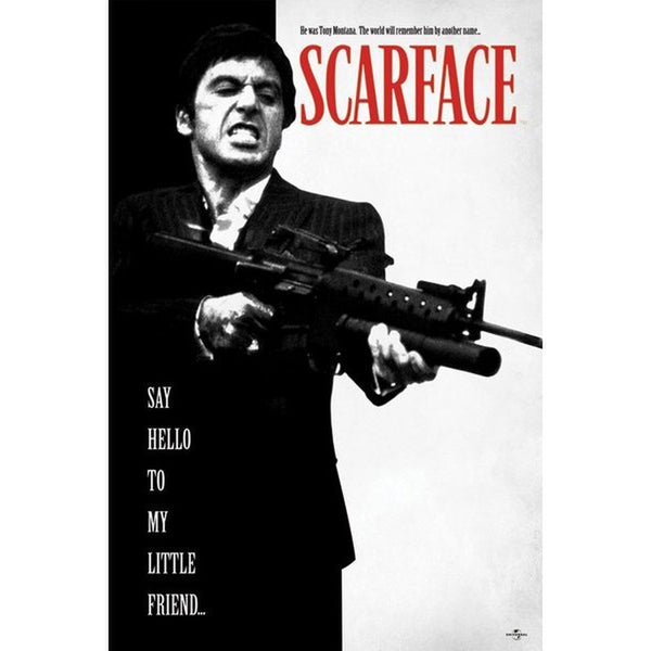 Scarface Say Hello To My Little Friend - 24 x 36 Inches Maxi Poster