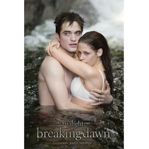 Twilight Breaking Dawn Part 1 Edward and Bella In Water - 24 x 36 Inches Maxi Poster