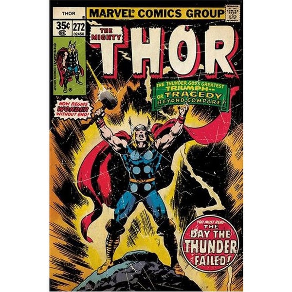 Marvel Thor Retro Comic - 24 x 36 Inches Maxi Poster