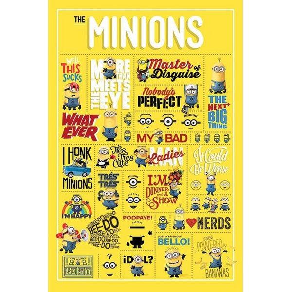 Despicable Me Infographic - 24 x 36 Inches Maxi Poster