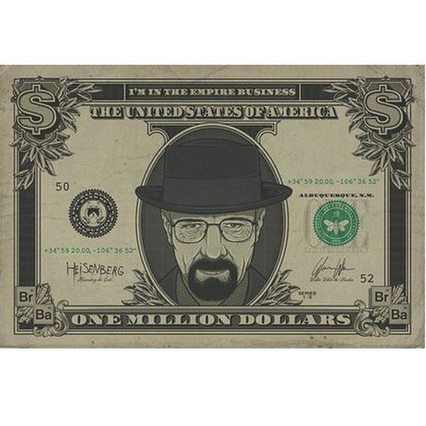 Breaking Bad Heisenberg Dollar - 24 x 36 Inches Maxi Poster