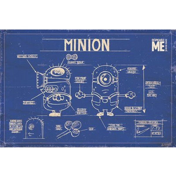 Despicable Me Minion Blue Print - 24 x 36 Inches Maxi Poster