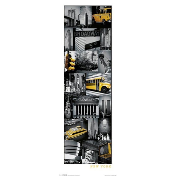 New York Collage - 12 x 36 Inches Midi Poster