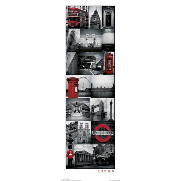 London Collage - 12 x 36 Inches Midi Poster