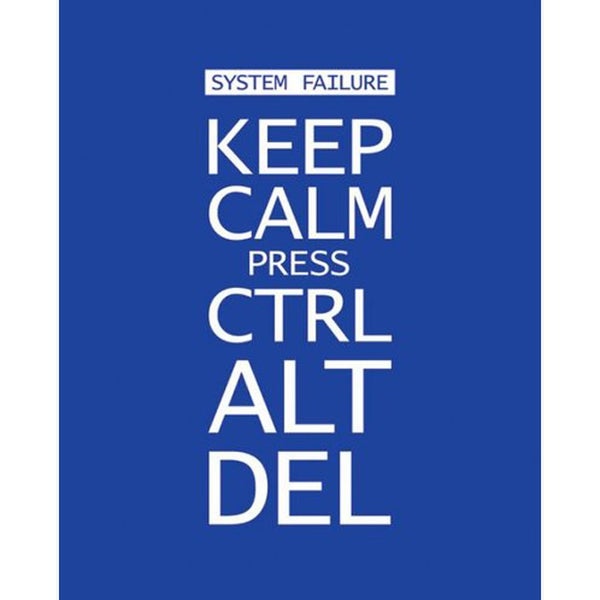 Keep Calm Press Ctrl Alt Del - 16 x 20 Inches Mini Poster