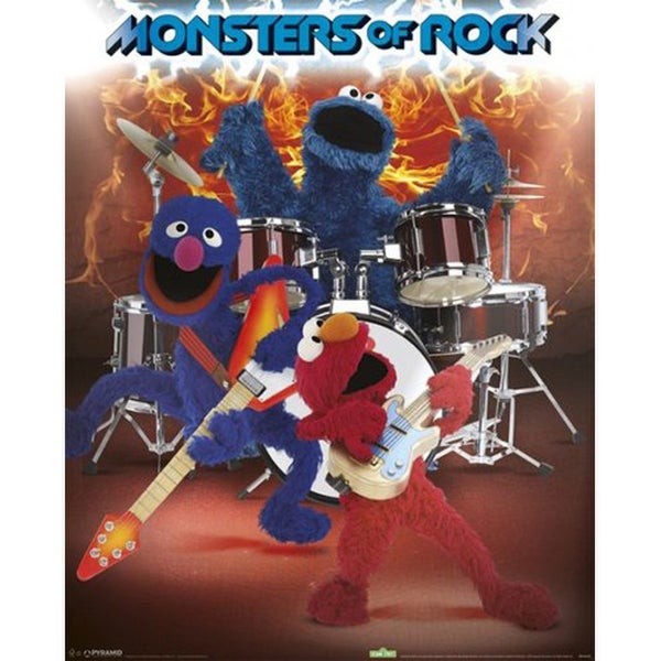 Sesame Street Monsters Of Rock - 16 x 20 Inches Mini Poster