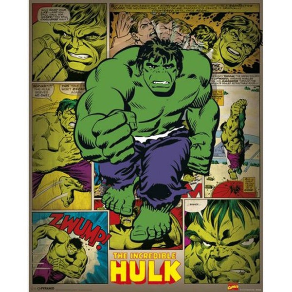 Marvel Comics Incredible Hulk Retro - 16 x 20 Inches Mini Poster