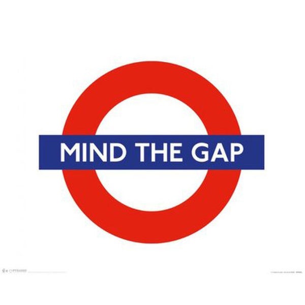 London Underground Mind The Gap - 16 x 20 Inches Mini Poster