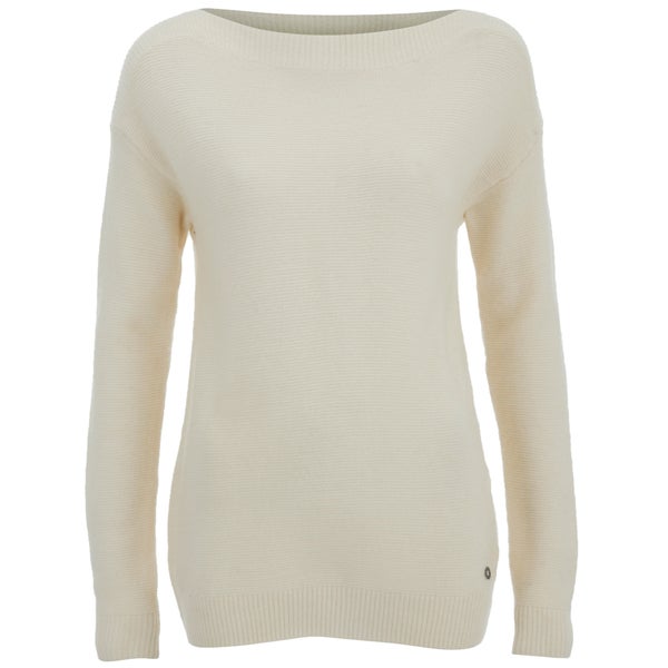 Numph Women's Jumper with Ribbed Edges - Birch