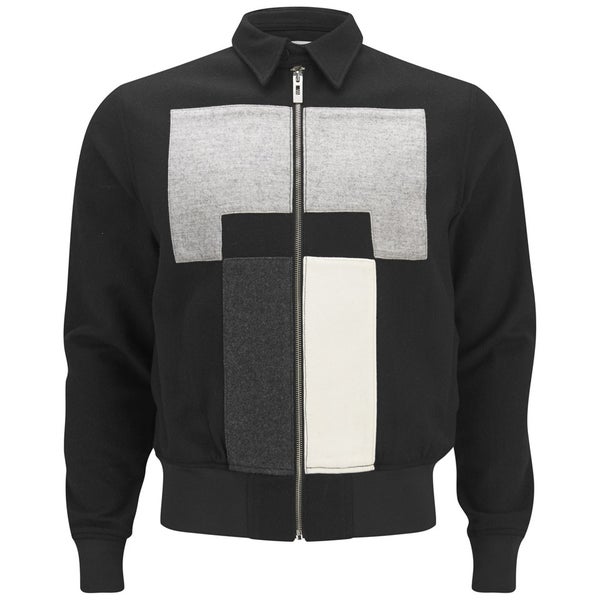 Han Kjobenhavn Men's Pattern Front Zipped Jacket - Black
