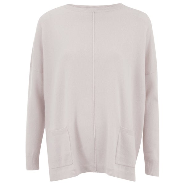 Cocoa Cashmere Women's Cashmere Jumper with Pockets - Alabaster