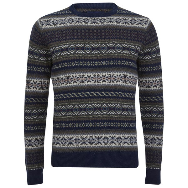 GANT Men's Jacquard Lambswool Crew Sweater - Multi