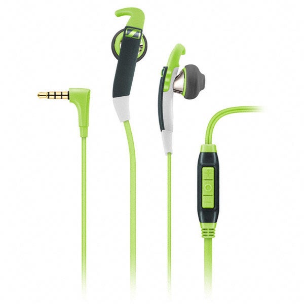 Sennheiser MX 686G Sports Earphones Inc In-Line Remote & Mic - Green/Grey