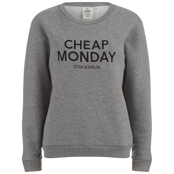 Cheap Monday Women's Shaw Slogan Sweatshirt - Grey Melange