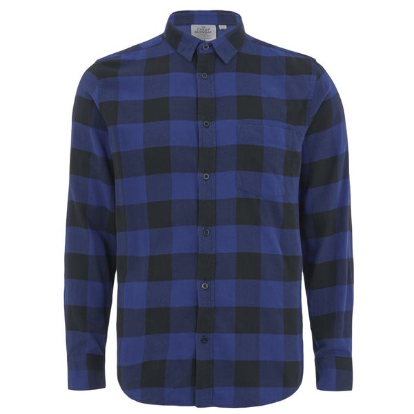 Cheap Monday Men's Neo Flannel Check Shirt - Night Blue