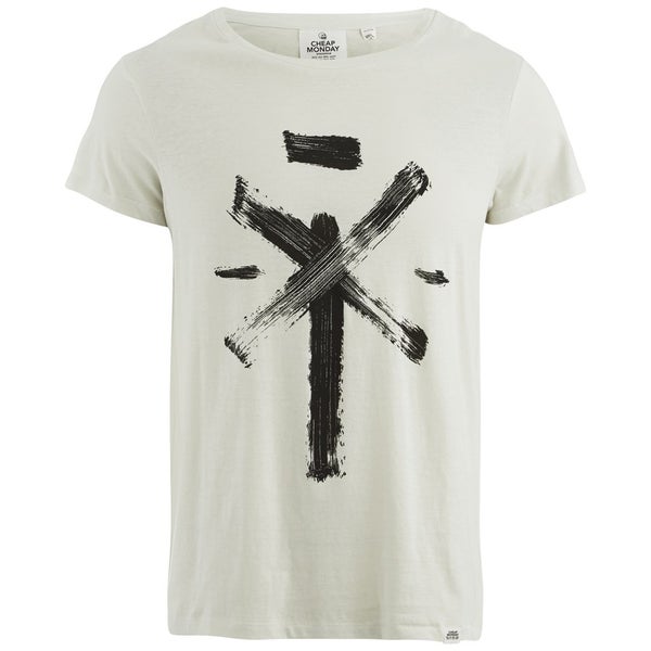 Cheap Monday Men's Tribal Cross Cap T-Shirt - Dirty White