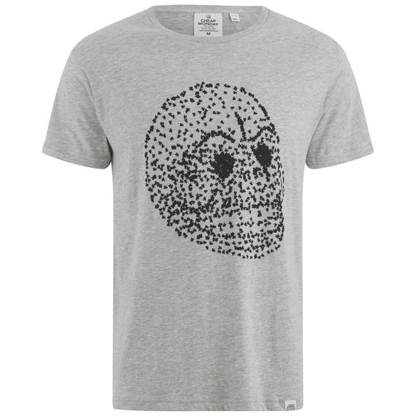 Cheap Monday Men's Standard Fly Skull T-Shirt - Grey Melange
