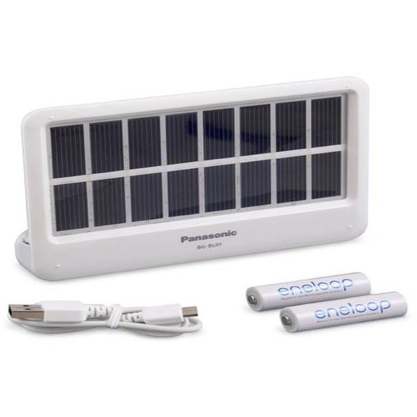 Panasonic BG-BL0AA Solar Charging Portable Power Bank for Mobile Devices - White