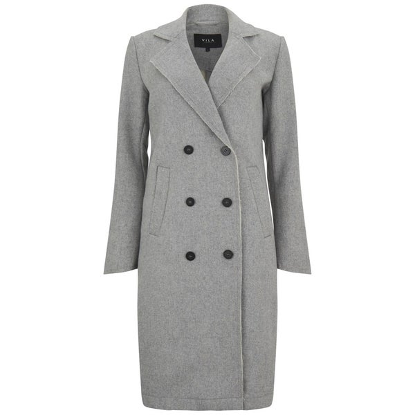 VILA Women's Burton Classic Coat - Grey
