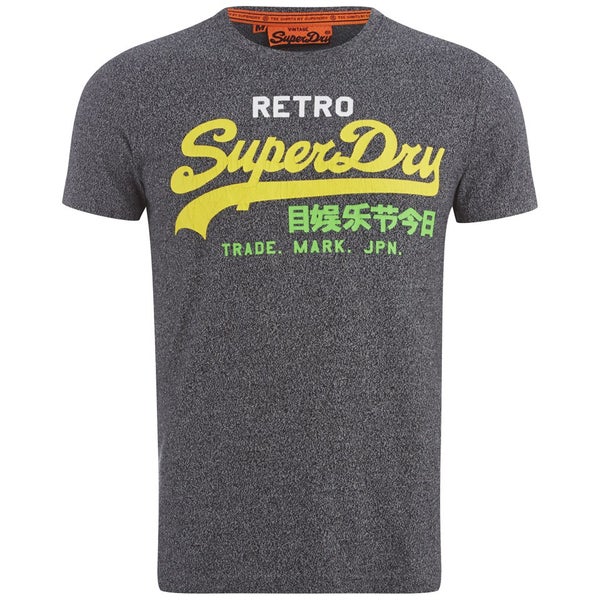 Superdry Men's Vintage Logo Retro T-Shirt - Grit Navy