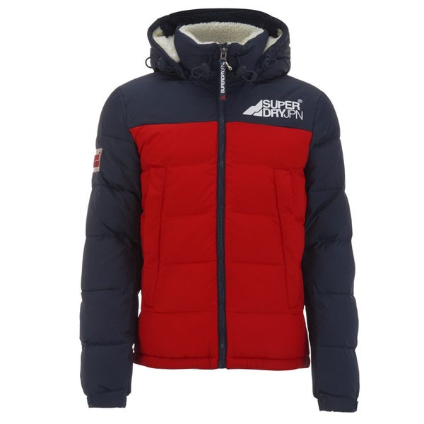Superdry Men's Mountain Mark Sherpa Coat - Red/ White/ Blue