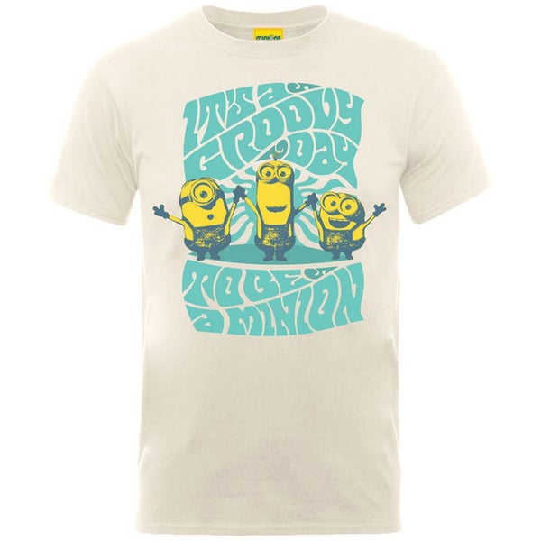 Minions Its A Groovy Day Men's T-Shirt - Natural