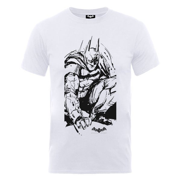 DC Comics Batman Arkham Knight Sketch Men's T-Shirt - White