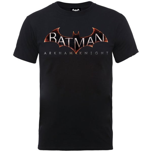 DC Comics Men's Batman Arkham Knight Logo Men's T-Shirt - Black